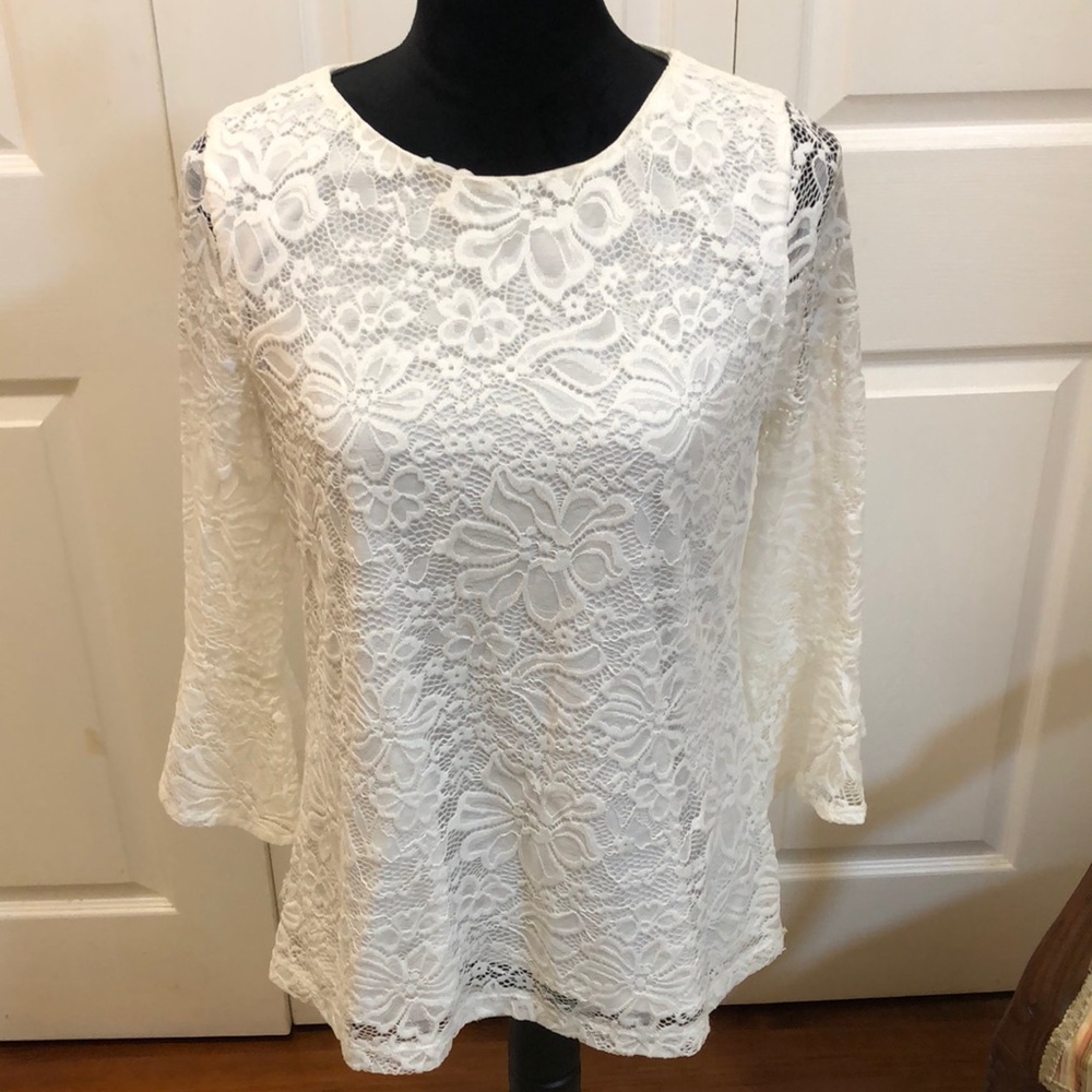 White lace top